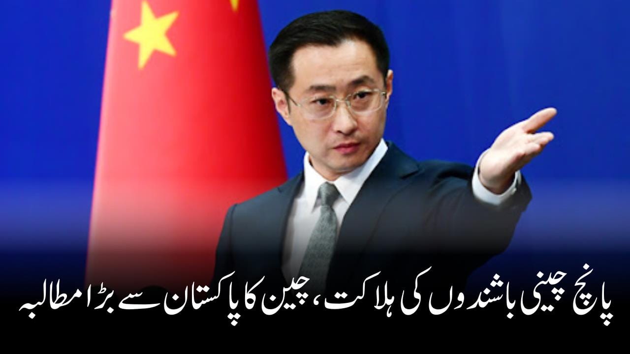 پانچ چینی باشندوں کی ہلاکت ، چین کا پاکستان سے بڑا مطالبہ