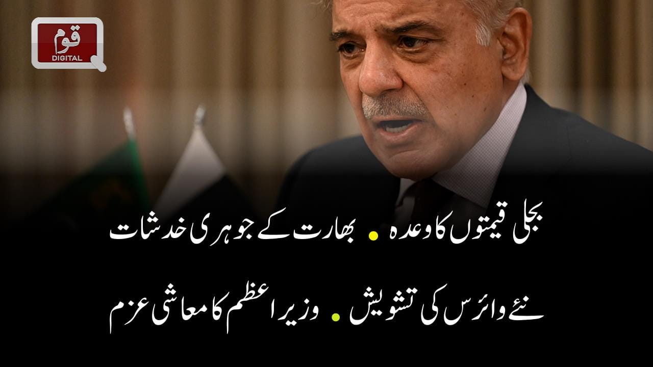 بجلی قیمتوں کا وعدہ بھارت کے جوہری خدشات نئے وائرس کی تشویش وزیر اعظم کا معاشی عزم