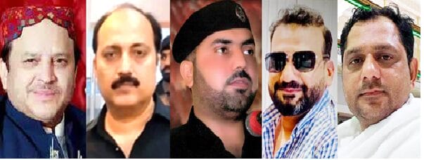 مہر علی، فرحان، ڈی ایس پی رانا ظہیر خان بابر، صحافی عمران خان اور شہباز قمر فریدی